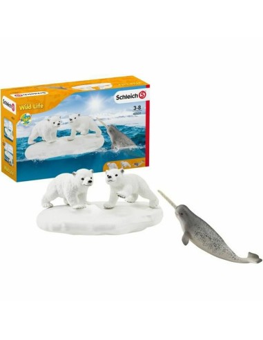 Set wilde Tiere Schleich Polar Bear Slide + 3 jahre