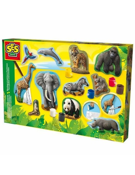 Set di Plastilina SES Creative Molding and Painting - Animals