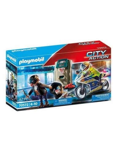 Playset City Action Police Motorbike Playmobil 70572 32 Pieces (32 pcs)