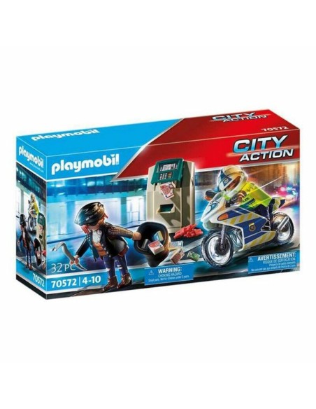 Playset City Action Police Motorbike Playmobil 70572 32 Pieces (32 pcs)