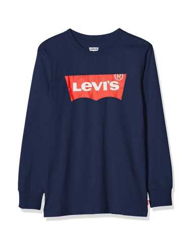 T-shirt à Manches Longues Enfant Levi's Batwing Bleu foncé