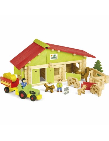 Actionfiguren Jeujura Wooden Farm 140 Stücke Playset