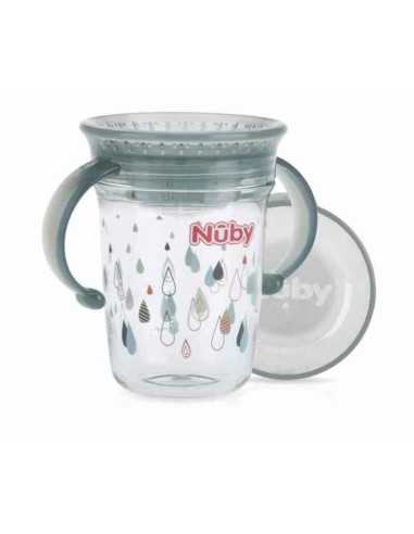 Bicchiere di Apprendimento Nûby NV0414019GREY + 6 Mesi 360º Grigio 240 ml