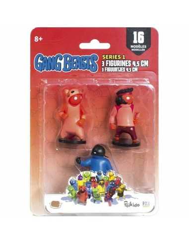 Actionfiguren Lansay Gang Beasts Lot 4 3 Stücke 4,5 cm