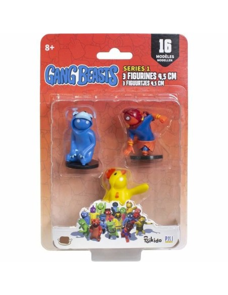 Action Figure Lansay Gang Beasts Lot 2 4,5 cm 3 Pieces