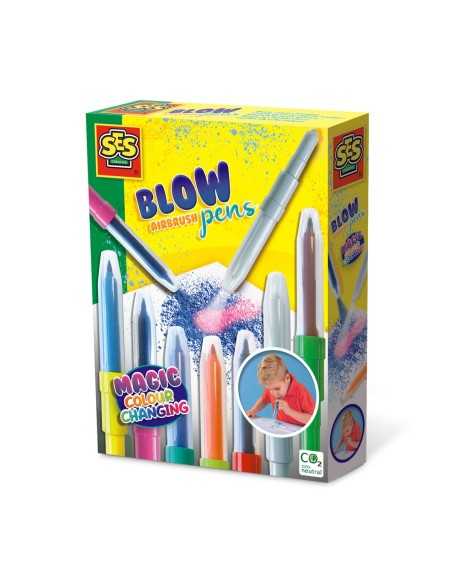 Set of Felt Tip Pens SES Creative Blow Airbrush Pens