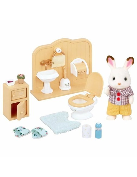 Action Figure Sylvanian Families Chocolate Rabbit and Toilet Set