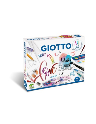 Kit de Dessin Giotto Art Lab Fancy Lettering 45 Pièces Multicouleur