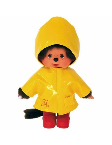 Fluffy toy Bandai Monchhichi Iconic Raincoat 20 cm Yellow