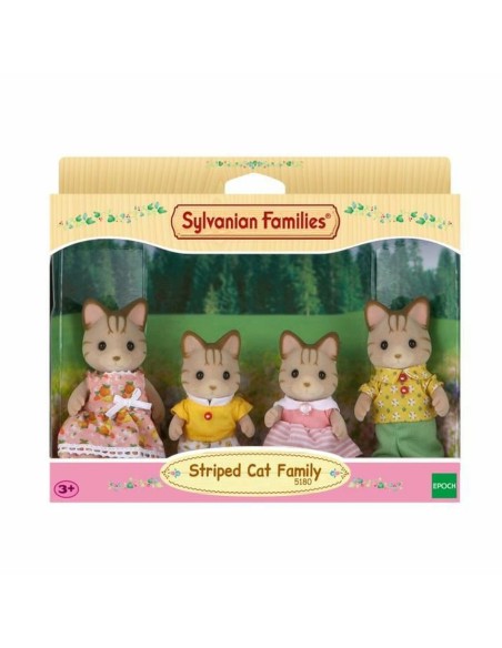 Action Figures Sylvanian Families Striped Cat Family