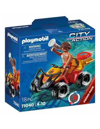 Playset Playmobil City Action Rescue Quad 18 Pieces 71040