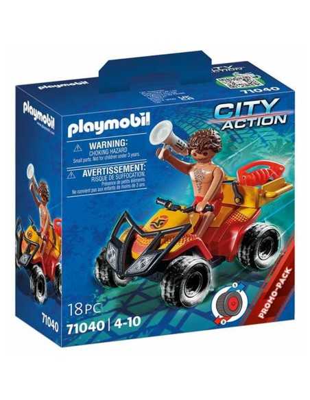 Playset Playmobil City Action Rescue Quad 18 Pieces 71040