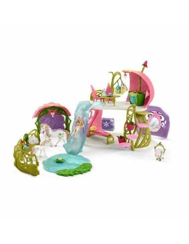 Playset Schleich glitter house with unicorns, lake and stable - 42445 Plastic Horse