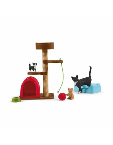 animali Schleich Playtime for cute cats Plastica Gatti