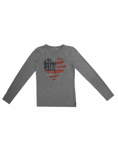 T-shirt à Manches Longues Enfant Levi's Fille Gris foncé