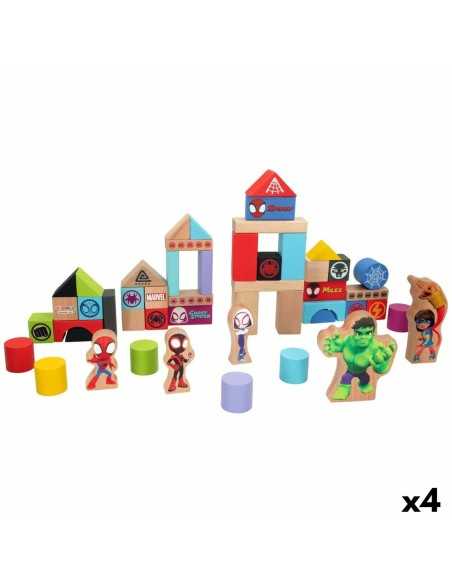 Playset Spidey Amazing Friends 50 Pieces 4 Units 8 x 9,5 x 1,5 cm