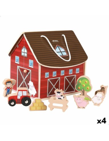 Playset Woomax Ferme 9 Pièces 4 Unités 19 x 18 x 19 cm