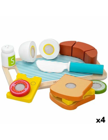 Kit aus Spielzeuglebensmittel Woomax Frühstück 14 Teile (4 Stück)