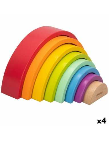 Child's Wooden Puzzle Woomax Rainbow 8 Pieces 4 Units