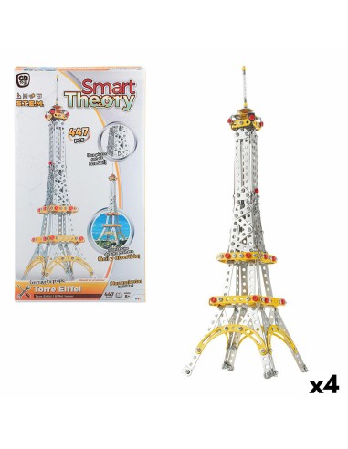 Set de construction Colorbaby Tour Eiffel 447 Pièces (4 Unités)