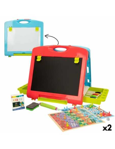 Double-sided Slate Colorbaby 34 x 31 x 29 cm 2 Units 34 x 31 x 29 cm