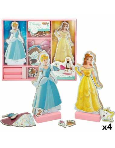 Figures Disney Princess 45 Pieces 4 Units 9 x 20,5 x 1,2 cm