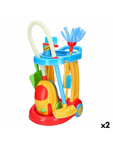 Cleaning Trolley with Accessories PlayGo 30,5 x 67 x 37 cm (2 Units)