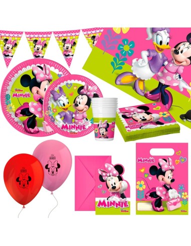 Set d'articles de fête Minnie Mouse 66 Pièces