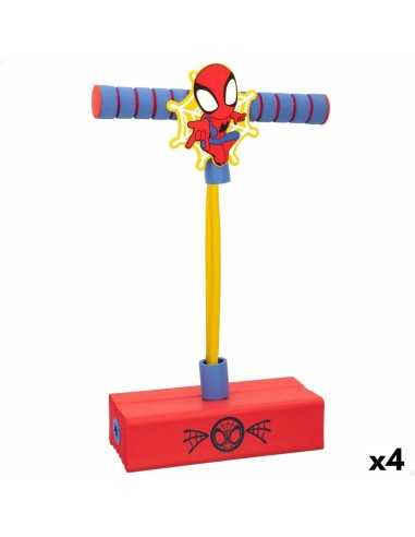 Bâton sauteur Spider-Man 3D Rouge Enfant (4 Unités)