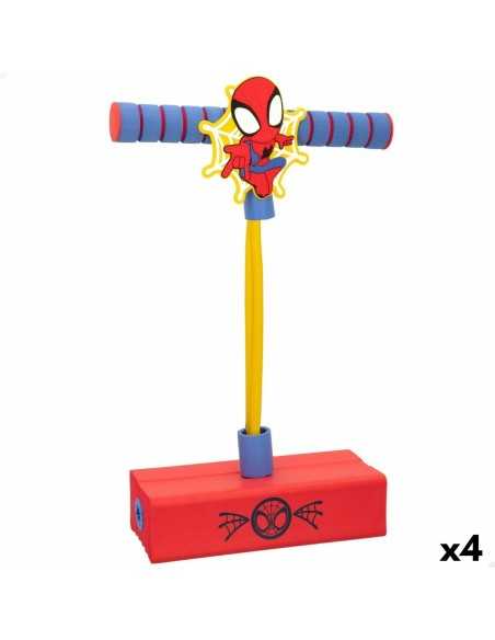 Bâton sauteur Spider-Man 3D Rouge Enfant (4 Unités)