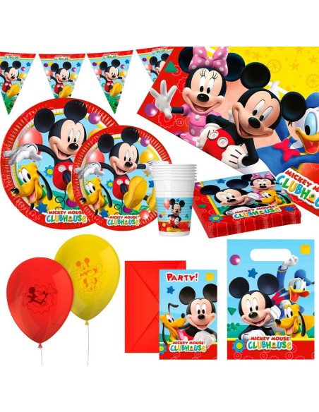 Set d'articles de fête Mickey Mouse 66 Pièces