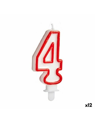 Candela Compleanno Numeri 4 (12 Unità)