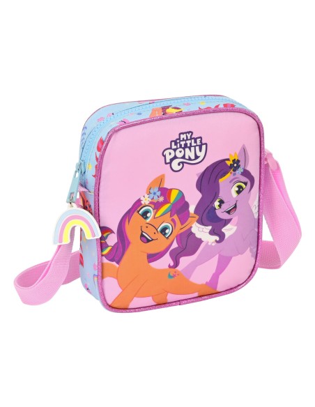 Borsa a Tracolla My Little Pony Wild & free Azzurro Rosa 16 x 18 x 4 cm