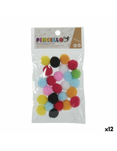 Materials for Handicrafts Balls Multicolour Ø 2 cm 12 Units