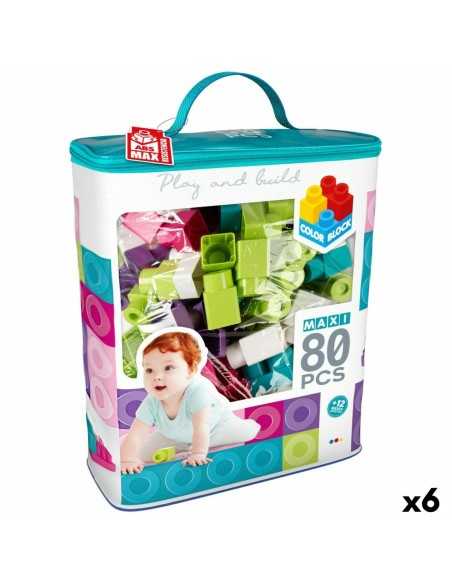 Construction set Color Block Trendy Bag 80 Pieces (6 Units)