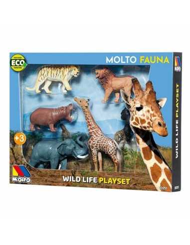 Set of 6 Wild Animals Moltó Plastic