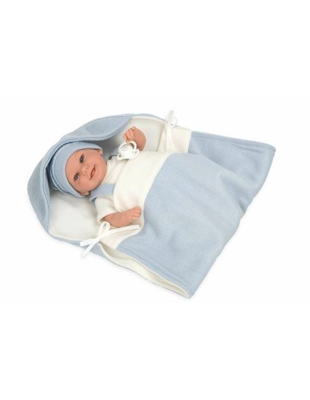 Bébé poupée Arias Elegance Babyto Sucette 35 cm Bleu