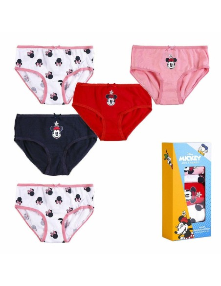 Confezione di Slip da Bambina Minnie Mouse 5 Unità Multicolore