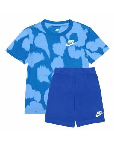 Completo Sportivo per Bambini Nike Dye Dot Azzurro