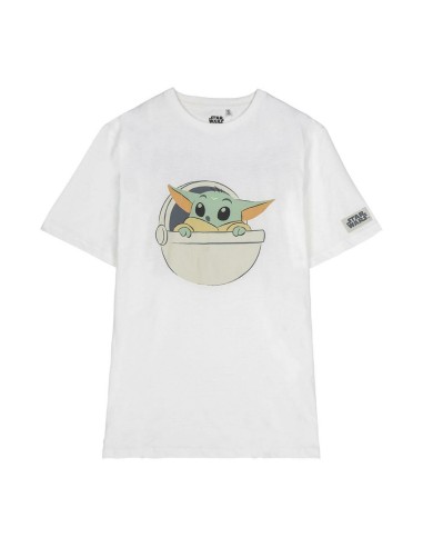 T shirt à manches courtes Enfant The Mandalorian Blanc