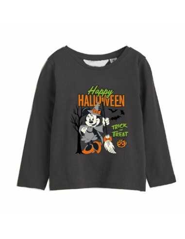 Children’s Long Sleeve T-shirt Minnie Mouse Halloween Dark grey