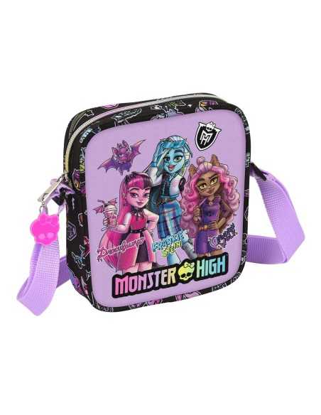 Sac à Bandoulière Monster High Creep Noir 16 x 18 x 4 cm