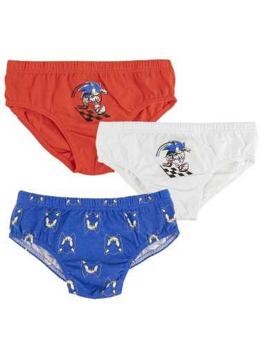 Lot de slips Sonic 3 Unités Multicouleur