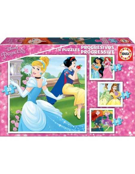 Set de 4 Puzzles Disney Princess Magical 16 x 16 cm 