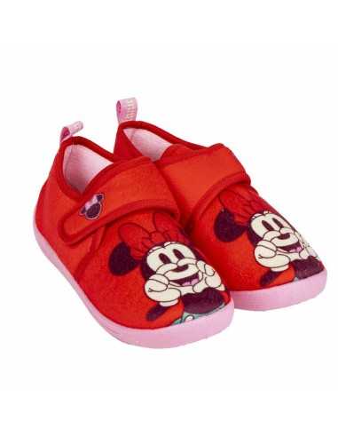 House Slippers Minnie Mouse Red Velcro