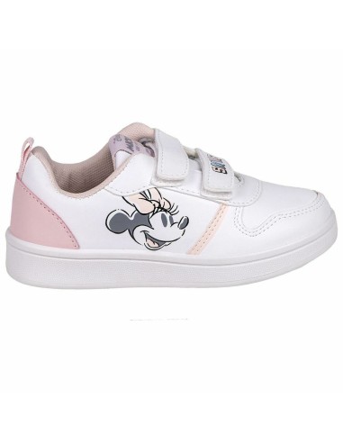 Chaussures de Sport pour Enfants Minnie Mouse Velcro Blanc