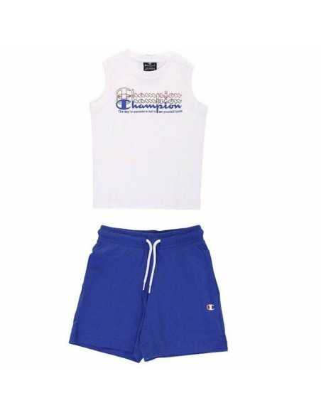 Ensemble de Sport pour Enfants Champion Blanc 2 Pièces Bleu