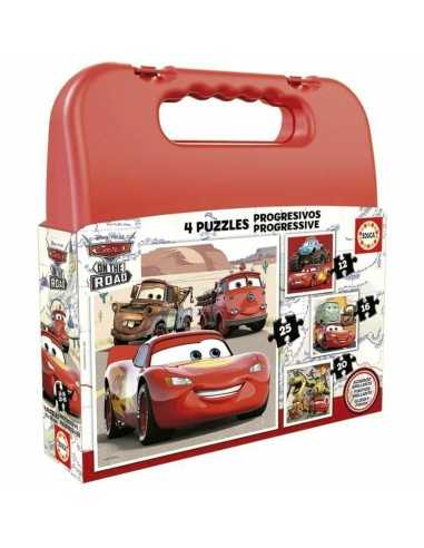 Set de 4 Puzzles Cars On the Road 73 Pièces