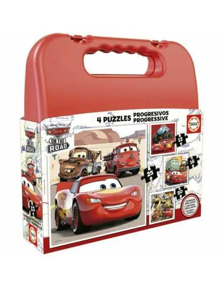 Set de 4 Puzzles Cars On the Road 73 Pièces