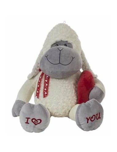 Jouet Peluche Amour 38 cm Coeur Mouton